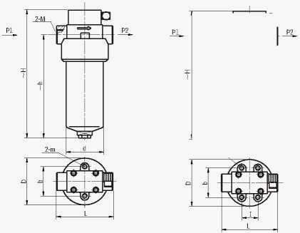 ZU-H、QU-H系列壓力管路過濾器管路連接